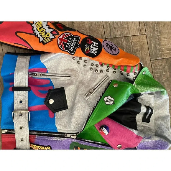 Free Chariot leather moto motorcycle bomber Jackets - Picture 7 of 10